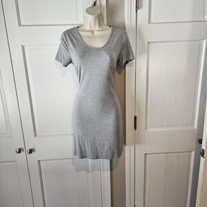 Gray Short Sleeve Dress